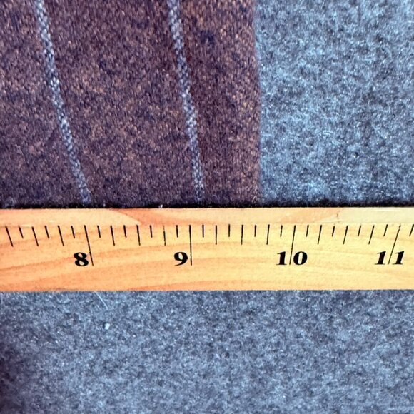 Rouje Paris Womens Straight Wide Leg Wool Trouser Pant Brown Stripe Sz 44 US 12 - Picture 10 of 12